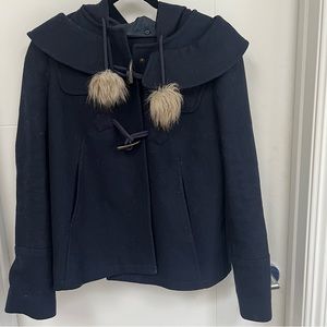Juicy Couture navy blue wool coat